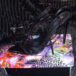 Cape Robbin Black Strappy Heels